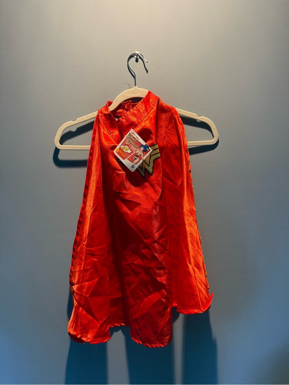 DC Comics Red Satin Cape with Logo Tag